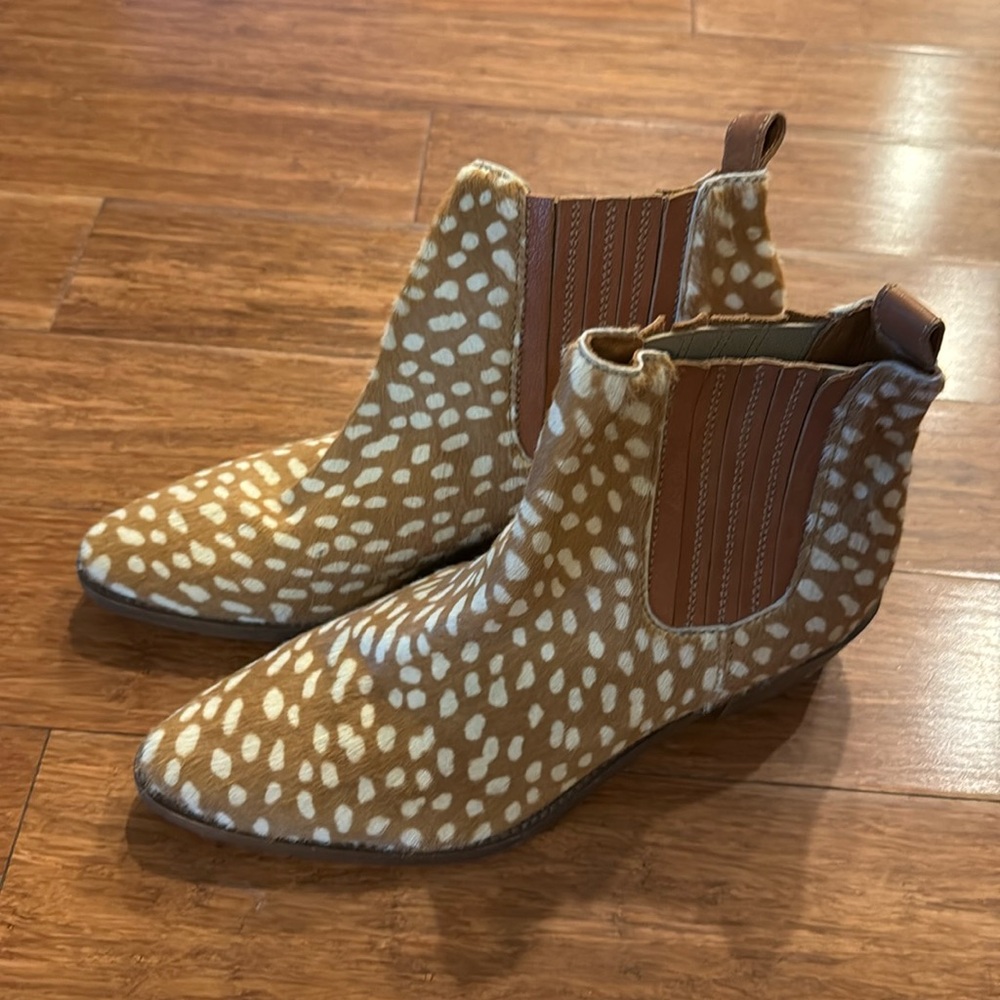 Madewell 1937 The Chelsea Boot Leopard Calf Hair Women’s 7